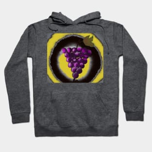 Grapes and circle background Hoodie